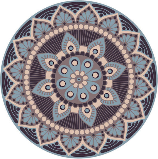 Contento Rund Untersetzer Kunststoff Blau 10.5cm 4Stück