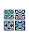 Hermia Wooden Multicolour Coasters 10x10cm 4pcs