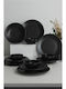 Black Ceramic Dinnerware Set 12pcs