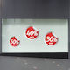 Caravelshop Autocolant Afișare Reduceri 50x50cm SS 7238-3 1buc