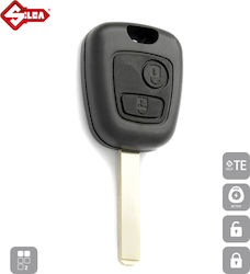 Silca Car Key Shell with Blade with 2 Buttons for Citroen / Peugeot / Toyota