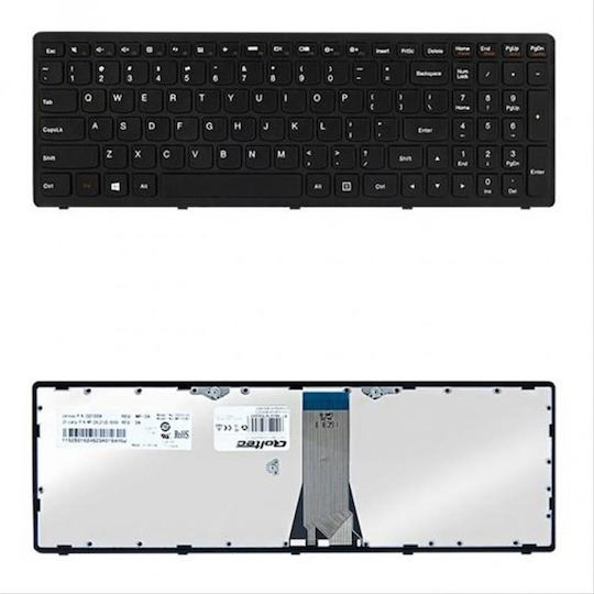 Qoltec Laptop Keyboard for Lenovo without Frame in Black Color 50604