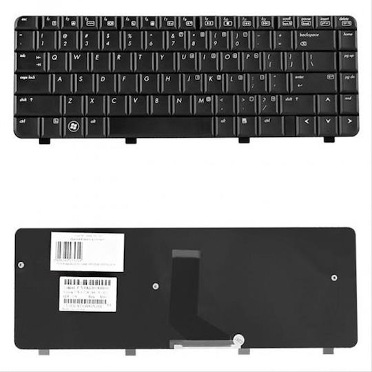 Qoltec Laptop Keyboard for HP without Frame and English (US) Layout in Black Color 7570