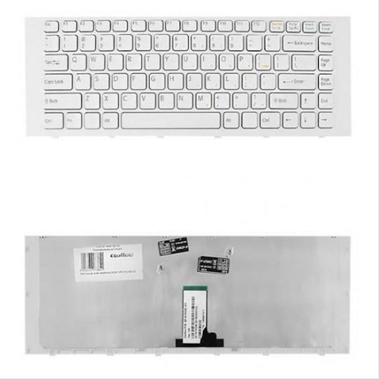 Qoltec Laptop Keyboard for Sony without Frame in White Color 7384