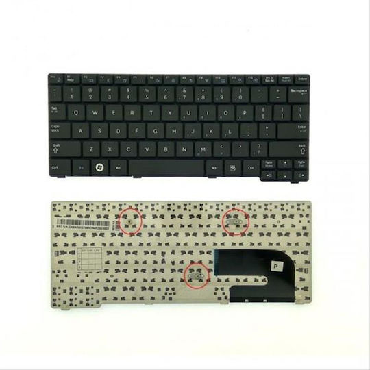 Qoltec Laptop Keyboard for Samsung without Frame in Black Color 7387
