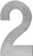 Sign with Number in Silver Color Inox 11cm 6312432