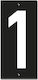 Thirard Sign with Number in White Color 12cm 00967171