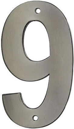 Thirard Табела с Число 9 в Черен Цвят 8см 00967169