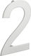 Thirard Hausnummer 2 in Silber Farbe 10cm 00067552