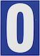 Thirard Πινακίδα με Αριθμό 0 σε Μπλε Χρώμα 9cm 00967180