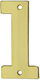 Thirard Πινακίδα με Αριθμό 1 σε Χρυσό Χρώμα 5.1cm 00967191