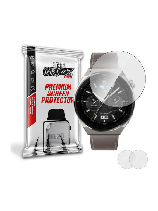 GrizzGlass HybridGlass Tempered Glass pentru Huawei Watch GT 3 Pro 46mm - Ceas Huawei GT 3 Pro 46mm 2buc