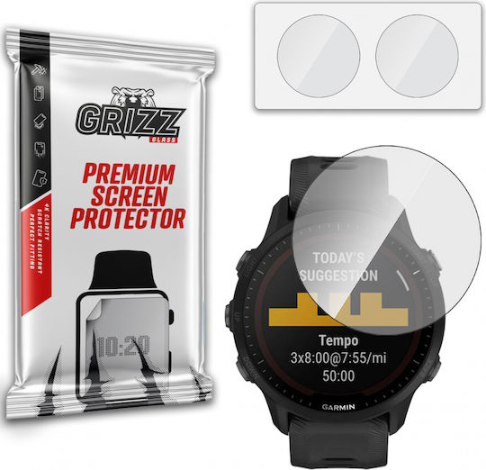 GrizzGlass HybridGlass Tempered Glass for the Garmin Forerunner 955 1pcs