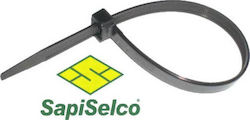 Sapiselco Пластмасови Кабелни Аксесоари 750mmx7.5mm в Черен Цвят 100 бр SEL.3.441