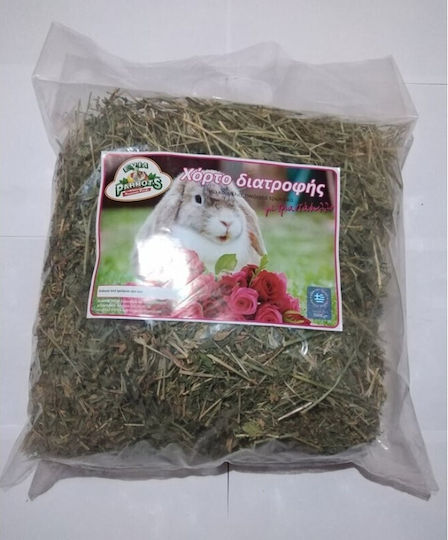 Evia Parrots Изкуствена трева за Зайче / Хамстър с Роза 500гр 1бр