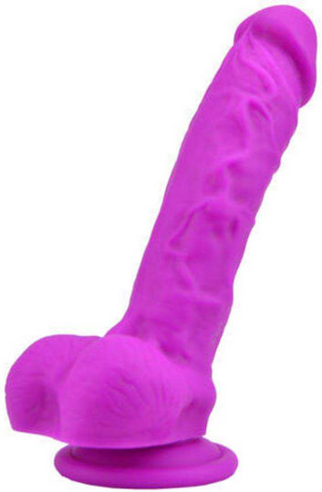 Loving Joy Silicone Dildo Realistic Dildo with Suction Cup Purple 20cm