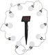 Polux Hanging Solar Light Garland with Warm White Light 3000K IP44