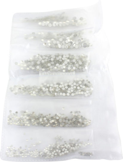 Various Crystal 6 Στρας για Νύχια σε Διάφανο Χρώμα 1360τμχ