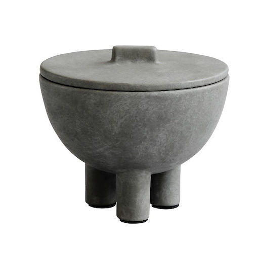 101 Copenhagen Dekorative Schüssel Keramik Sockel Gray 12x12x10cm 1Stück