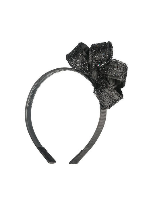 Mom & Dad Black Kids Headband with Bow