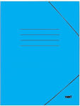 Next Folder with Rubber Band and Ears for Paper A4 Light Blue