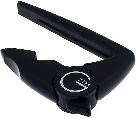 G7th Metallic Clamp Capo for Classic Guitar Black