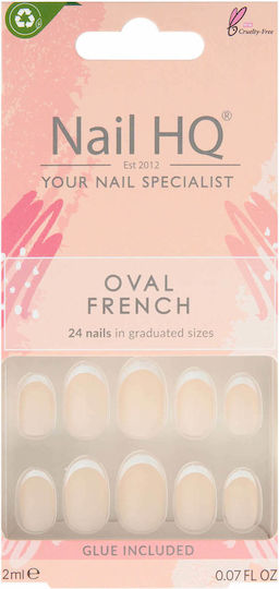 Nail HQ Tipps für falsche Nägel in Weiß Farbe 24Stück