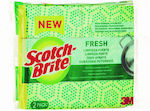 Scotch Brite Kitchen Sponge for Dishes Green Fresh 2pcs