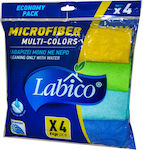 Labico Lavete de Curățare cu Microfibre Utilizare generală Colorate 40x40buc 1buc