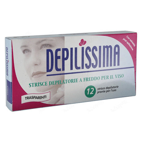 Xanitalia Depilissima Hair Removal Wax Strips for Face for Sensitive Skin 12 Pieces