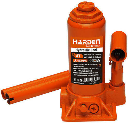 Harden Υδραυλικός Γρύλος Μπουκάλας με Δυνατότητα Ανύψωσης έως 34εκ. και Φορτίο Βάρους έως 4 Τόνους