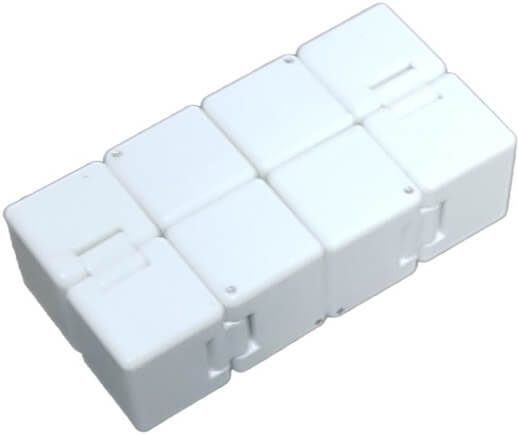 Infinite Cube Фиджет кубче Пластмасов Бял