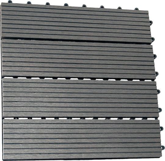 Showood Terrassendiele für Gartenboden aus WPC 30x30cm 1Stück