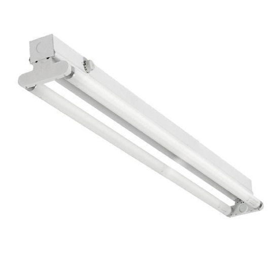 Zext Lichtleiste mit 2 Plätzen für Leuchtstofflampen T8 36W 30cm