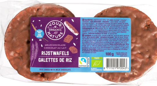 Your Organic Nature Biscuiți de orez ecologici cu aromă de Ciocolată 100gr