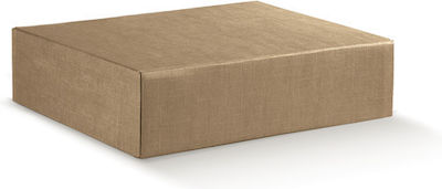 Giftland Papier Flaschenkoffer Beige 34x9x9cm.