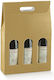 Giftland Paper Bottle Case Gold 27x9x38.5cm.