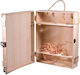 Giftland Holz Flaschenkoffer Beige 28x10x35cm.