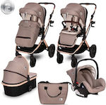 Lorelli Glory Adjustable 3 in 1 Baby Stroller Suitable for Newborn Pearl Beige