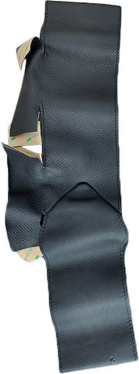 Simoni Racing Car Steering Wheel Cover Tailored made of Leatherette Black with Black Stitching