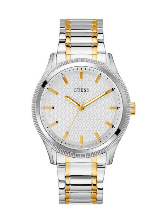 Guess Men's Watch 44mm Battery with Silver Metal Bracelet