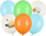 Set von 6 Ballons Latex Mehrfarbig mit LEDs 30cm