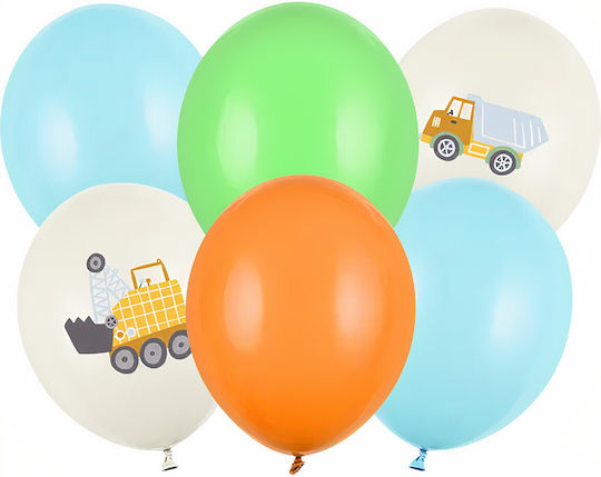 Set of 6 Balloons Latex Multicolored 30cm