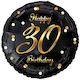 Balloon Birthday-Celebration Round Black 45cm