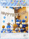 Set of 53 Balloons Blue Birthday-Celebration Stars