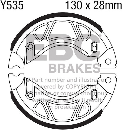 EBC Σιαγώνες Φρένου Πίσω για Yamaha YBR 125 / YBR 250