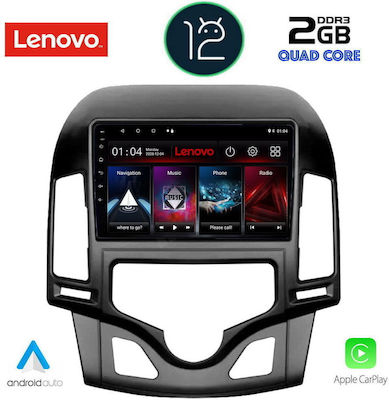 Lenovo Car-Audiosystem für Hyundai i30 2007-2012 mit Klima (WiFi/GPS/Apple-Carplay) mit Touchscreen 9"