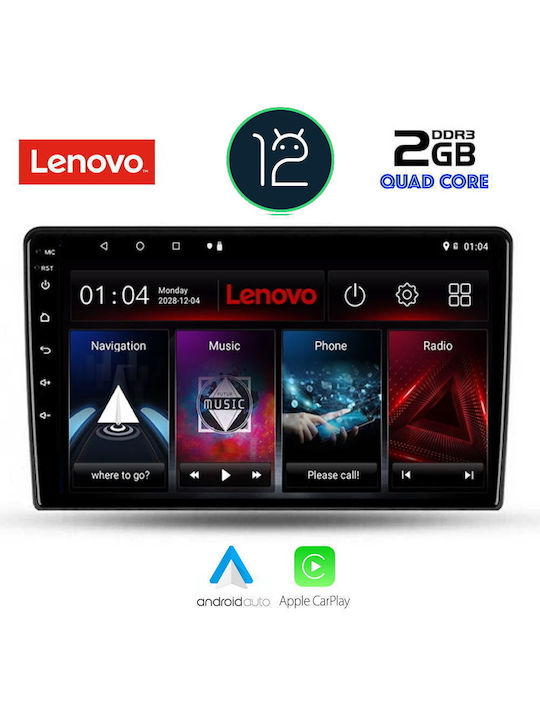 Lenovo Sistem Audio Auto pentru Toyota Auris 2007-2012 (Bluetooth/USB/AUX/WiFi/GPS/Apple-Carplay) cu Ecran Tactil 9"