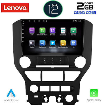 Lenovo Car-Audiosystem für Ford Mustang 2015-2020 (Bluetooth/USB/AUX/WiFi/GPS/Apple-Carplay) mit Touchscreen 9"