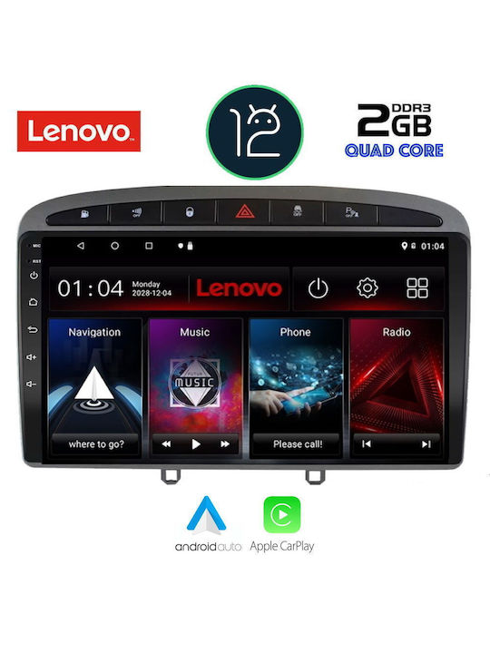 Lenovo Ηχοσύστημα Αυτοκινήτου για Peugeot 308 (Bluetooth/USB/AUX/GPS) με Οθόνη Αφής 9"